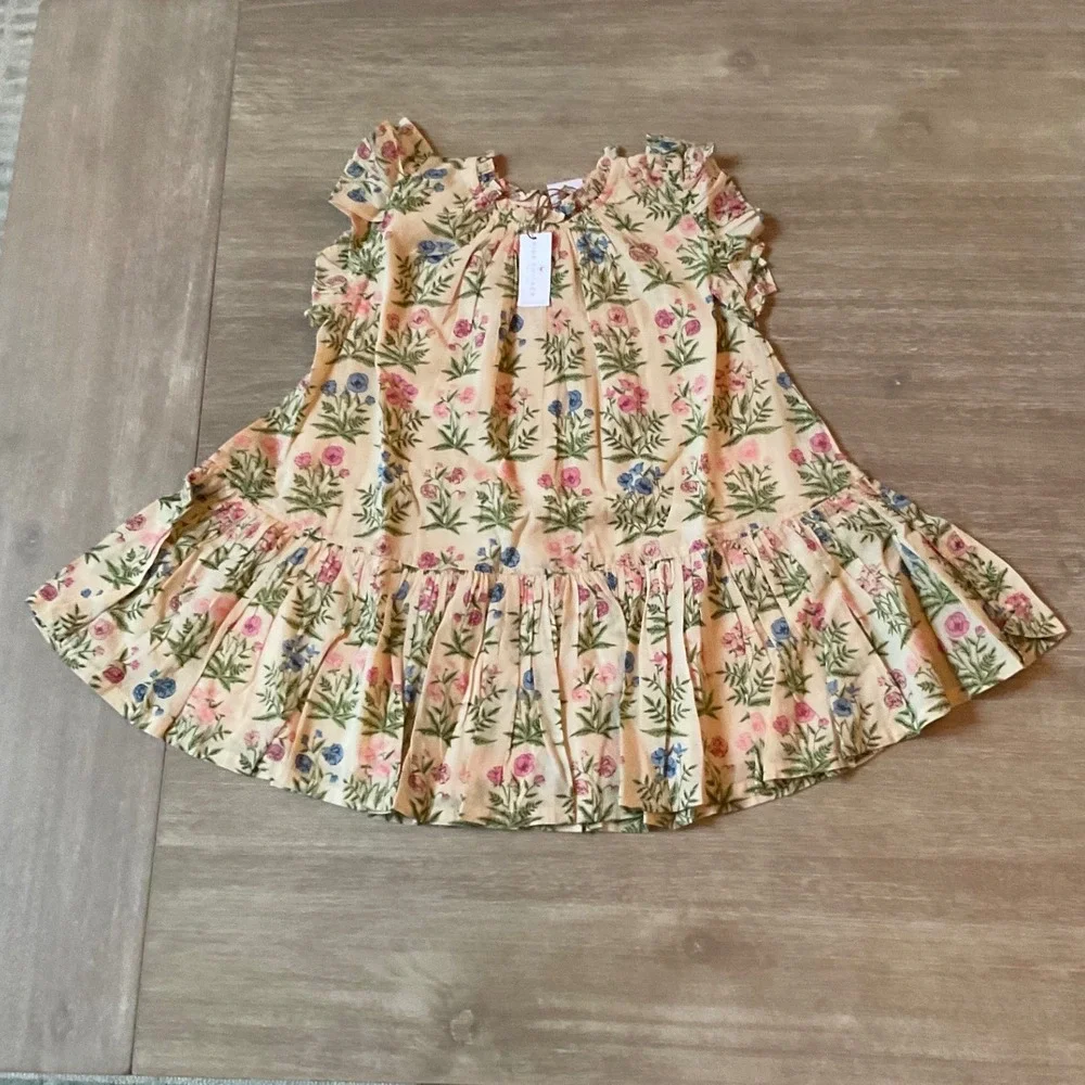 Pink Chicken Harper Dress Leafy Floral Size 6Y New With Tags
